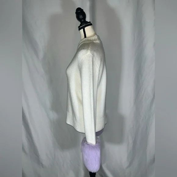 Saks Fifth Avenue Faux Fur Knit Sweater - Picture 4 of 7